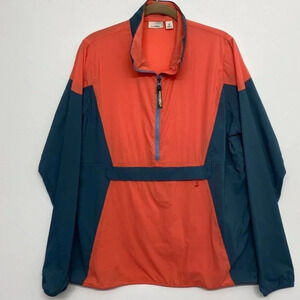 LL Bean Windbreaker Nylon Jacket Kangaroo Nylon